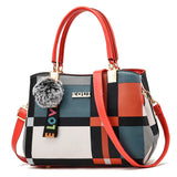 Women's Hairball Crossbody Shoulder Bag PU Leather Tote Handbag