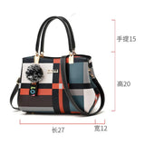 Women's Hairball Crossbody Shoulder Bag PU Leather Tote Handbag