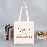 Moonchild Canvas Tote Bag Korea Handbag Kpop Shopping Bag Women Reusable Bag