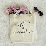 Moonchild Canvas Tote Bag Korea Handbag Kpop Shopping Bag Women Reusable Bag