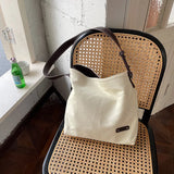 Canvas Messenger Bag Green Shopping Bag Student Large Capacity