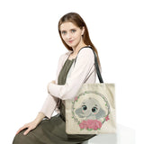 Elephant Panda Print Shoulder Bag Customizable