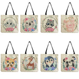 Elephant Panda Print Shoulder Bag Customizable
