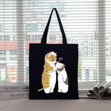 Cat Canvas Tote Bag Women's Eco Friendly Handbag