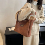 Women's Winter Shoulder Bag PU Leather Handbag Big Zipper Purse