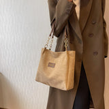 Women's Winter Shoulder Bag PU Leather Handbag Big Zipper Purse