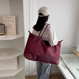 Women's High Capacity Travel Tote Bag, Waterproof Oxford Cloth Handbag