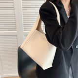 French Style Leather Tote Bag for Women