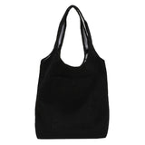 Corduroy Tote Bag Large Capacity Travel Shoulder Handbag