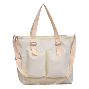Large Capacity Canvas Tote Bag for Student