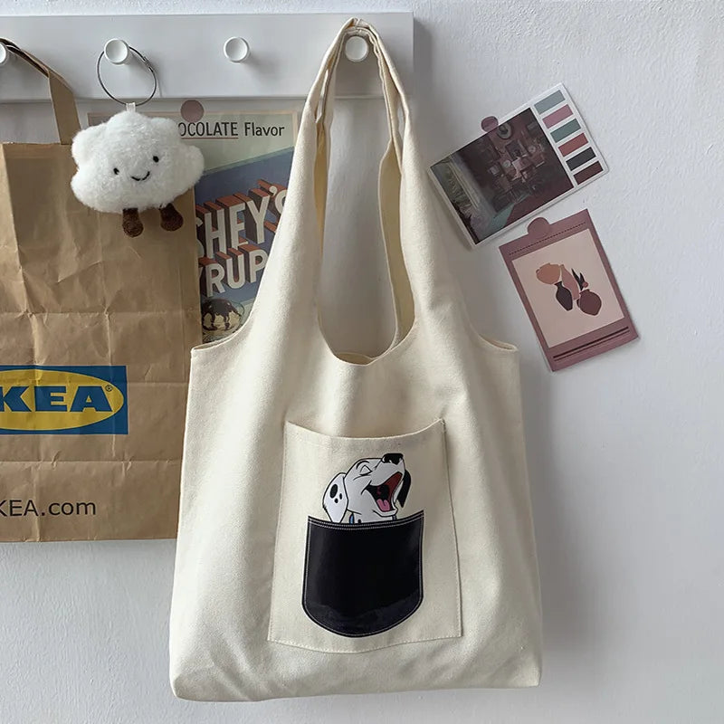 Literature Fresh Class Canvas Tote Bag for Women Student Shoulder