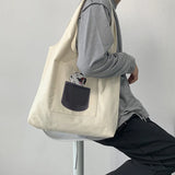 Literature Fresh Class Canvas Tote Bag for Women Student Shoulder