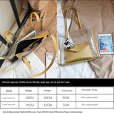 Women's Transparent Jelly Shoulder Handbag Tote Bag