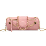 Barrel Shaped Summer Handbag PU Leather Women's Messenger Bag