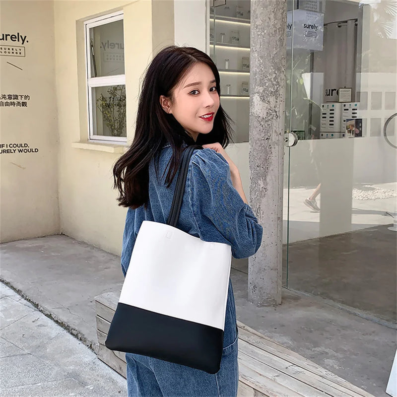 Women's Large Capacity Tote Handbag Shoulder Bag - Versatile and Trendy Backpack