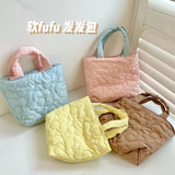 Women's Macaron Winter Tote Handbag