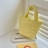 Women's Macaron Winter Tote Handbag