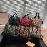 Large Capacity Nylon Crossbody Bag Solid Shoulder Handbag
