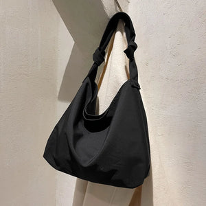 Nylon Travel Handbag Solid Soft Crossbody Casual Shoulder Bag