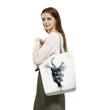 Cat Print Tote Shopper Shopping Bag - Reusable Shoulder Bags