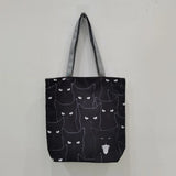 Cat Print Tote Shopper Shopping Bag - Reusable Shoulder Bags