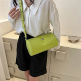 Vintage Small Barrel-shaped Messenger Bag for Women