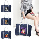 Foldable Duffle Bag Funny Print Men Carry-on Luggage Handbag