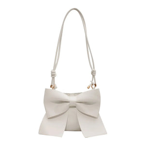 Large Capacity Messenger Bag for Women Solid Crossbody Bow Bag