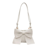 Large Capacity Messenger Bag for Women Solid Crossbody Bow Bag