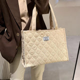 Corduroy Tote Bag for Women Winter Shoulder Handbags
