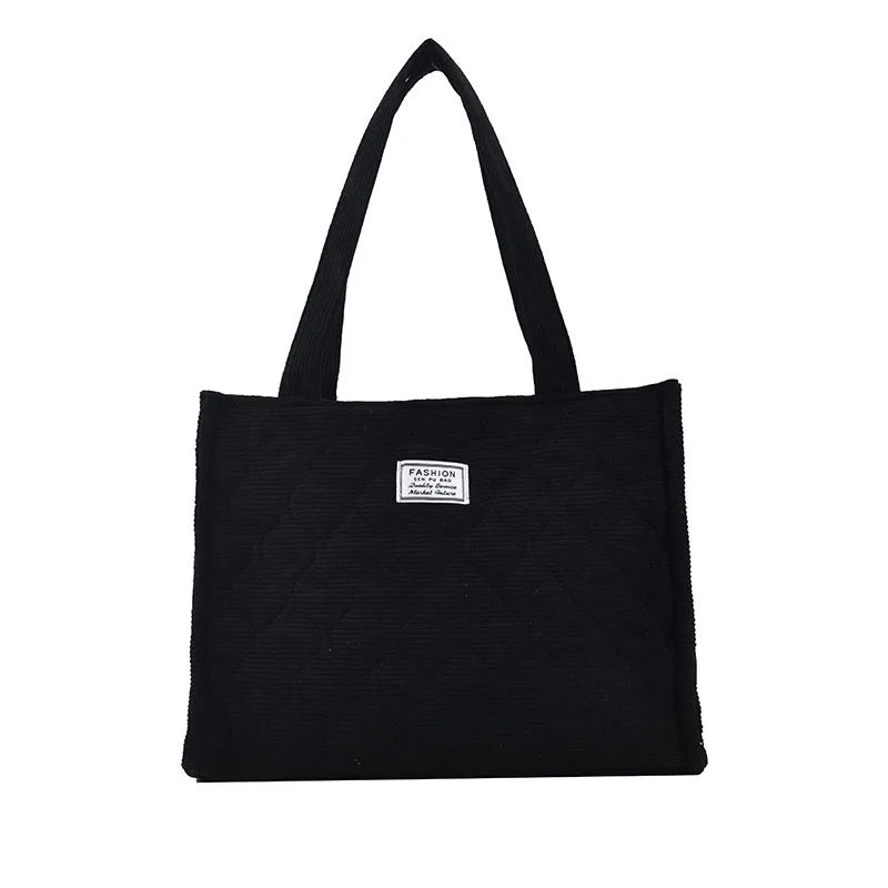 Corduroy Tote Bag for Women Winter Shoulder Handbags