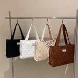 Corduroy Tote Bag for Women Winter Shoulder Handbags
