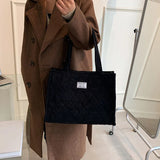 Corduroy Tote Bag for Women Winter Shoulder Handbags