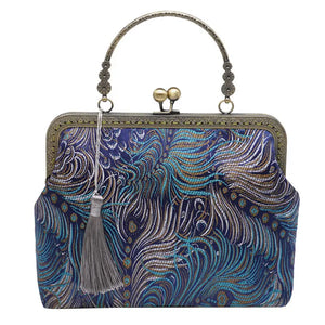 Shell Lock Women's Crossbody Bag Fringe Tassel Purse Chain Handbag