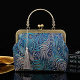 Shell Lock Women's Crossbody Bag Fringe Tassel Purse Chain Handbag