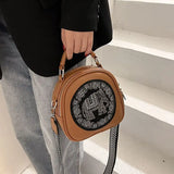 Vintage Elephant Crossbody Bag PU Leather Women Shoulder Bag