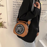 Vintage Elephant Crossbody Bag PU Leather Women Shoulder Bag