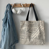 Canvas Tote Bag Women Large Capacity Shoulder School Shopping Bag
