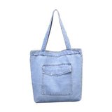 Denim Crossbody Totebag for Women with Zipper