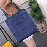 Denim Crossbody Totebag for Women with Zipper