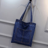 Denim Crossbody Totebag for Women with Zipper