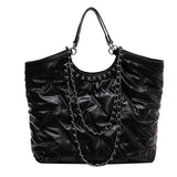 Winter Fluffy Big Shopping Shoulder Bags For Women Handbag Eiderdown