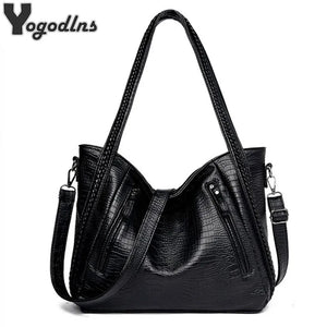 Women Large Capacity PU Handbag Shoulder Messenger Bag