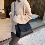 Large Capacity Women's PU Shoulder Messenger Bag