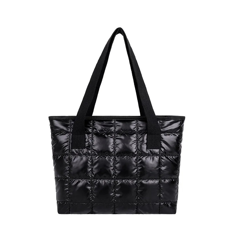 Women's Large Capacity Shopper Tote Bag Soft Shoulder Handbag for Autumn Winter
