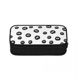 Totoro - Soot Sprites Pattern Pen Box Student School Anime Zipper Pen Bag