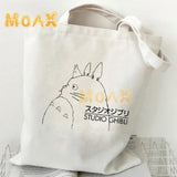 Totoro Tote Bag Japanese Anime Printing Shopping Bags for Women