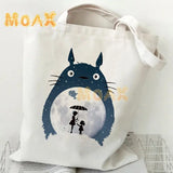 Totoro Tote Bag Japanese Anime Printing Shopping Bags for Women