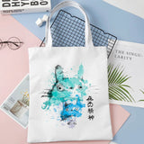 Totoro Shopping Bag Canvas Grocery Cotton Shopper Reusable Tote