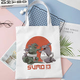 Totoro Shopping Bag Canvas Grocery Cotton Shopper Reusable Tote